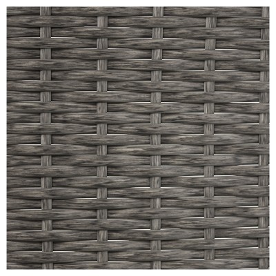 Palm Harbor Outdoor Wicker Chaise Lounge with Navy Cushions