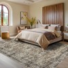 Washable Vintage Rug Non Slip Low Pile Rug Soft Throw Floor Cover Floral Foldable Indoor Carpet for Living Room Bedroom Playroom Nursery - 4 of 4