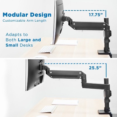 Heavy Duty Adjustable Monitor Desk Mount with USB Ports