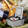 VEVOR 12 Volt Refrigerator 10 Qt, Portable Mini Freezer (-4℉~68℉) with APP Control Car Compressor Fridge Cooler 12V/24V DC and 110-220V AC, Grey - 2 of 4