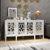 Famapy White Wooden Accent Storage Cabinet Sideboard Dresser Home Organization - 2 of 4