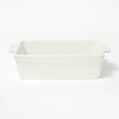 1.5qt Rectangle Stoneware Loaf Dish Cream - Figmint™: Microwave, Dishwasher & Oven Safe Baking Dish