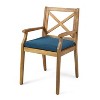 PERLA DINING CHAIR,2PCS with 2 Blue Cushions,for Backyard, Poolside, Garden - 4 of 4