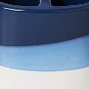 SKL Home Saturday Knight Ltd Alanya Fluid Wave Inspired Appearance Toothbrush Holder - 4.31x2.37x4.58, Blue - 3 of 3
