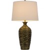 Cal Lighting BO-3090TB-2 150W 3 Way Aurora Resin Table Lamp with Hardback Taper Drum Fabric Shade (Sold As Pairs) - 3 of 4