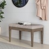 WyndenHall 28" Hopewell Traditional Rectangle Ottoman Bench Natural: Padded Seat, Pine Frame, Polyester Upholstery - 2 of 4