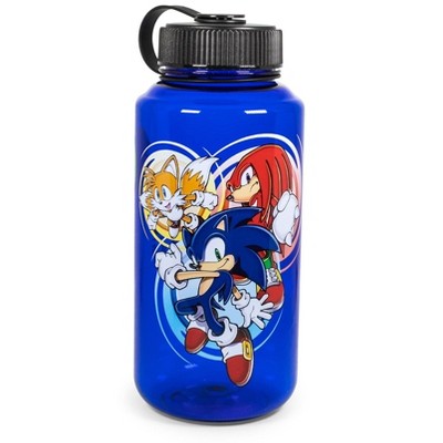 Just Funky Sonic The Hedgehog Character Plastic Water Bottle | Holds 32 Ounces