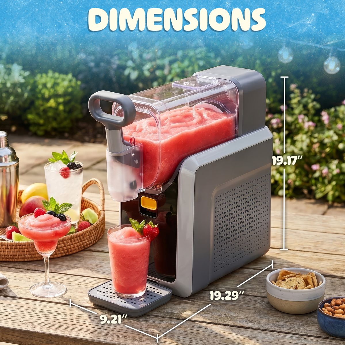 Great Northern Popcorn Slushie Machine, No Ice Needed Slushy Maker Machine with 3 Preset Modes and Self-Cleaning, 2L/68oz, Gray - thumbnail 6