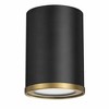 Z-Lite Arlo 1 - Light Flush Mount in  Matte Black/Rubbed Brass - 4 of 4