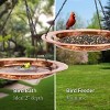 Good Directions 22" Steel & Copper Hanging Fired Bird Bath Orange - 2 of 4