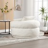 KTMBDW Round Chaise Longue Chair, Modern 50-inch Upholstered Chenille Deep Seat Circle Single Cloud Floor Sofa Chair for Living Room - 3 of 4