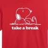 Women's - Peanuts - Take A Break Cropped Graphic T-Shirt - 2 of 4