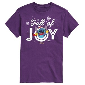 Men's - Lilo and Stitch - Full Of Joy Christmas Short Sleeve Graphic T-Shirt - 1 of 4