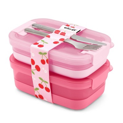 Ello 2pk Plastic Lunch Stack Food Storage Container