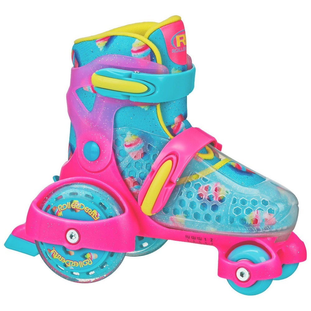 Roller Derby Fun Roll Girls' Jr Adjustable Roller Skate Ice Cream S