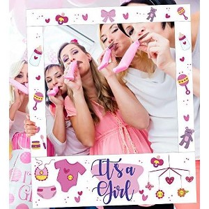 LEMONSODA Baby Shower Party Frame Photo Prop, 35 X 30 inches (Girl) - 1 of 1