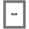 PosterPalooza | Photo Size Textured Grey Picture Frame - UV Acrylic, Foam Board Backing, Hanging Hardware - 2 of 4