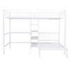 NicBex Twin Over Full Bunk Bed with Safety Guardrail and Shelves,Metal Twin Loft Bed with Ladder and Built-in Desk,Modern Bunk Beds for Bedroom - 2 of 4
