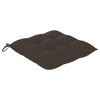 vidaXL 4X Solid Teak Patio Chair Set w/Taupe Cushions - Foldable Garden Lounge Seats for Outdoor - 4 of 4