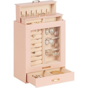 Jewelry Organizer Jewelry Box for Necklaces Rings Earrings Gift Bracelets Storage Case - 1 of 4