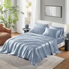 Sapphtopaz 4 PCS/6 PCS/7 PCS Comforter Set,Bed Set with 1 Flat Sheet,1/2 Fitted Sheet,2/4 Pillowcase,Luxury Satin Sheet Set Machine Washable - 2 of 4