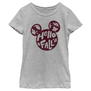 Girl's Disney Mickey and Friends Hello Fall T-Shirt
