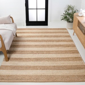 JONATHAN Y Jayden Rustic Farmhouse Woven Jute Stripe Indoor Area Rug - 1 of 4