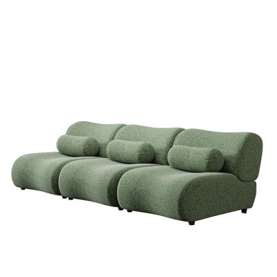 TiramisuBest Black Modular Sofa,Adjustable Headrests,Chenille Sectional,Hidden Legs,Reclining Backrest for Living Room/Bedroom