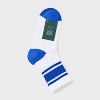 Women's Game Day Varsity Stripe Ribbed Cushioned Mid Crew Socks - Wild Fable™ - 2 of 3