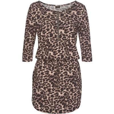 Women's Zipper Detail Mini Dress - LASCANA