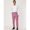 Lars Amadeus Men's Business Plaid Casual Slim Fit Checked Dress Trousers - 3 of 4