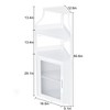 29" White Corner Wine Cabinet for Small Spaces, Holds 50+ Bottles & Glassware, MDF Storage Cabinet with Bar Top for Liquor, Cocktail Accessories - 2 of 4