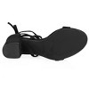Allegra K Women's Solid Open Toe Lace Up Padded Insole Mid Chunky Heeled Sandals - 4 of 4
