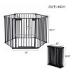 LAOTIES Extra Wide Baby And Pet Safety Gate,8 Panel Metal Play Yard Fence for Stairs,Fireplace And Doorways,Walk Through with Auto Close - 2 of 4