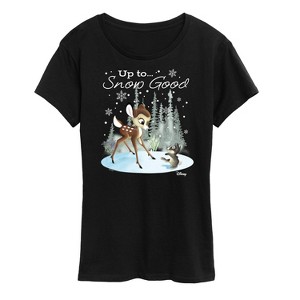 Women's - Disney - Christmas - Up To Snow Good Short Sleeve Graphic T-Shirt - 1 of 4