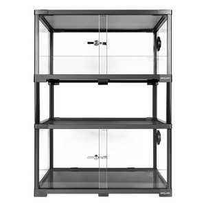 REPTIZOO 23 Gallon Double-Deck Reptile Tank, 24" x 18" x 32" Tall Reptile Terrarium, Front Opening, Full Vision, Knock Down, Large Glass - 1 of 4