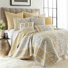 St. Claire - Embroidered Flower Decorative Pillow -  Gold, Grey, White - Levtex Home - 3 of 3