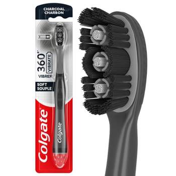 Colgate 360 Charcoal Sonic Powered Vibrating Toothbrush - Soft - 1ct