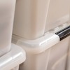 IRIS 45qt 4pk Plastic Storage Container Bin with Secure Lid and Latching Buckles Clear Pearl: Stackable Utility Totes - 3 of 4