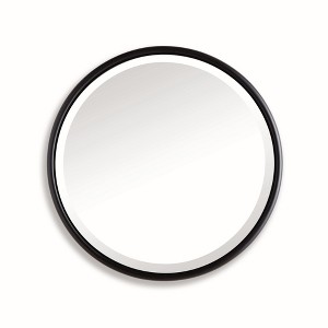 Plum & Post Ryland Mirror Small - Black Round Iron Frame - Beveled Edge - 1 of 3