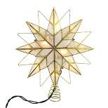 Tree Topper Finial 10.5" Capiz Star Tree Topper Illuminated Christmas  -  Tree Toppers