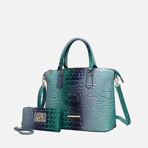 MKF Collection Frankie Gradient Rainbow Women’s Satchel Bag with Matching Wallet by Mia K - 1 of 4