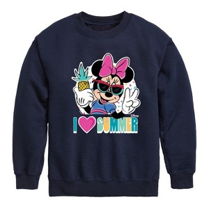 Boys' - Disney - I Love Summer Graphic Long Sleeve Fleece Sweatshirt - 1 of 4