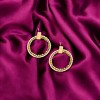 Slickblue Women's Earrings, Round Glass Bead Detail, Boho Festival Accessory, Push Back, Gold Tone, 1.5" - 2 of 4