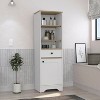 Akoasm Linen Bathroom Medicine Storage Cabinet With Shelves 1 Door - 3 of 4