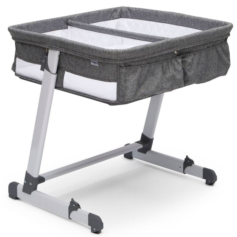 Delta Children Simmons Kids&#39; By The Bed City Sleeper Bassinet for Twins - Gray, 1 of 10