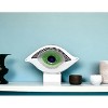 HomeRoots 8" Clear Blue and Green Murano Glass Modern Abstract Tabletop Sculpture - 2 of 4