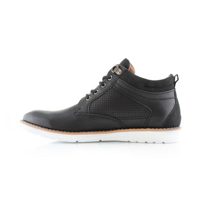 Polar Fox Mens Sanders MPX506058 Mid-Top Perforated Casual Sneaker Boots, in Black, Size 11 — фото 3