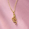 Pure Collection by Ross-Simons 18kt Gold Vermeil Snake Pendant Necklace With Emeralds - 4 of 4