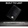 Men's Leather Trifold Wallet with Airtag Holder and RFID Blocking (Black) - 3 of 4